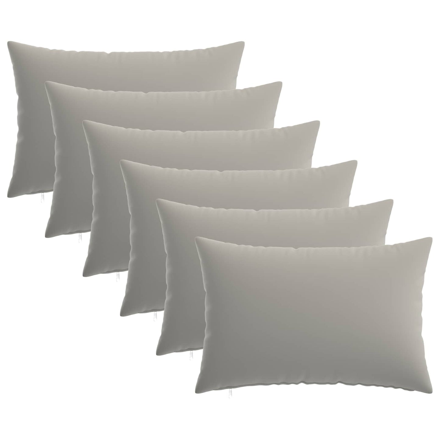 Cushion Cover 6 pcs HEERLEN Grey 50 x 70 cm Polyester