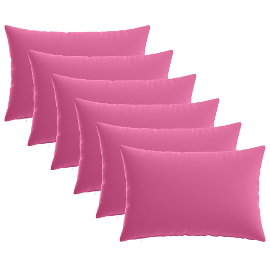 Cushion Cover 6 pcs HEERLEN Pink 50 x 70 cm Polyester
