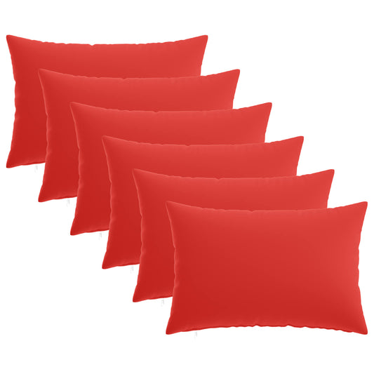 Cushion Cover 6 pcs HEERLEN Red 50 x 70 cm Polyester