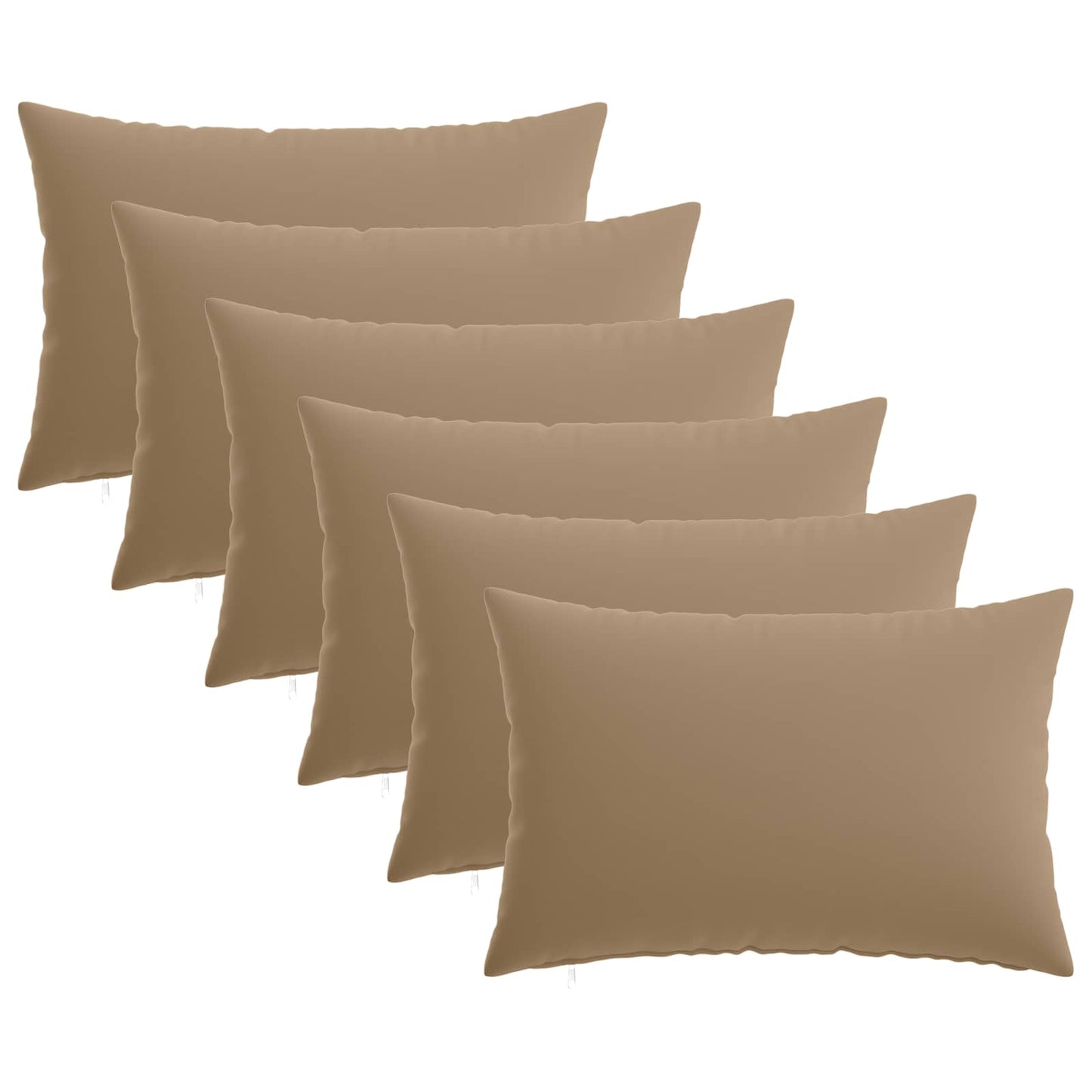 Cushion Cover 6 pcs HEERLEN Taupe 50 x 70 cm Polyester