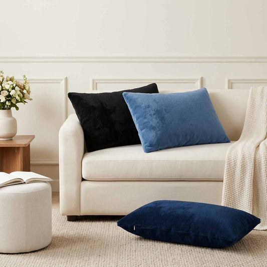 Cushion Cover 2 pcs HEERLEN Light Blue 50 x 80 cm Flannel