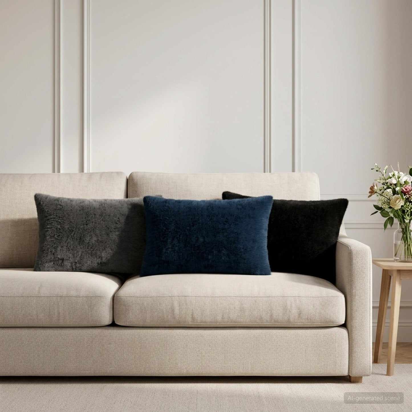 Cushion Cover 2 pcs HEERLEN Dark Grey 50 x 75 cm