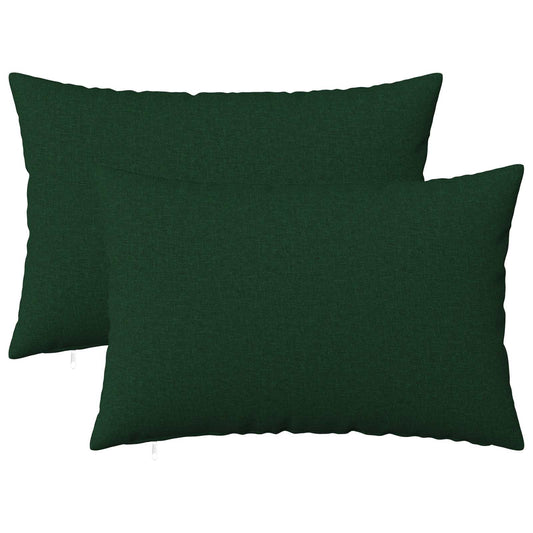 Cushion Cover 2 pcs HEERLEN Dark Green 50 x 75 cm Fabric