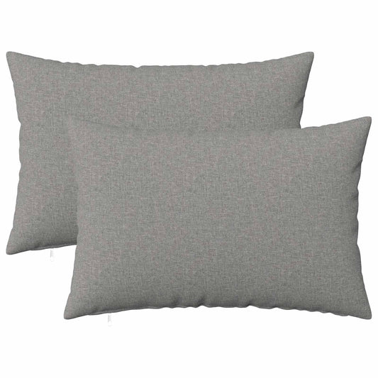 Cushion Cover 2 pcs HEERLEN Cloud Grey 50 x 75 cm Fabric