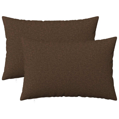 Cushion Cover 2 pcs HEERLEN Brown 50 x 75 cm Fabric