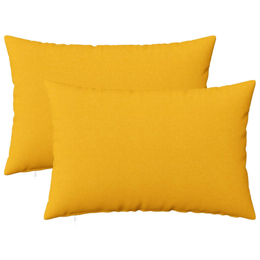 Cushion Cover 2 pcs HEERLEN Light Yellow 50 x 75 cm Fabric