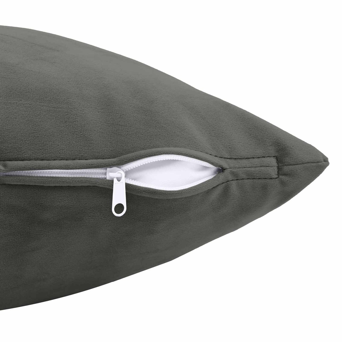 Cushion Cover 6 pcs HEERLEN Dark Grey 50 x 75 cm Velvet