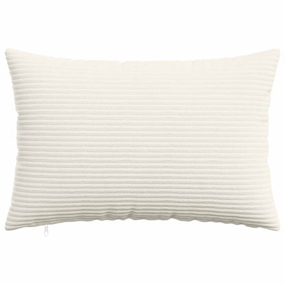 Cushion Cover 6 pcs HEERLEN Cream 50 x 75 cm Corduroy
