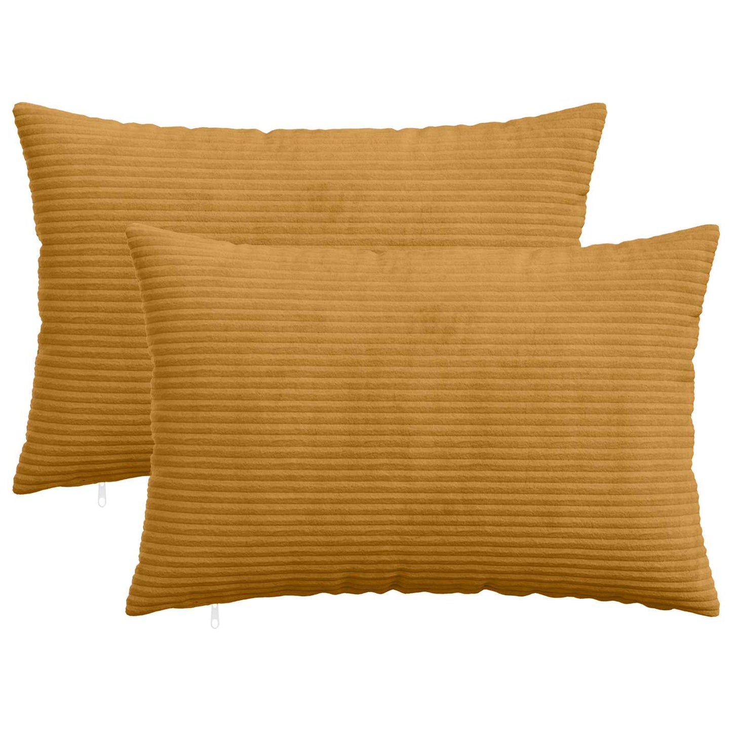 Cushion Cover 2 pcs HEERLEN Yellow 50 x 75 cm Corduroy