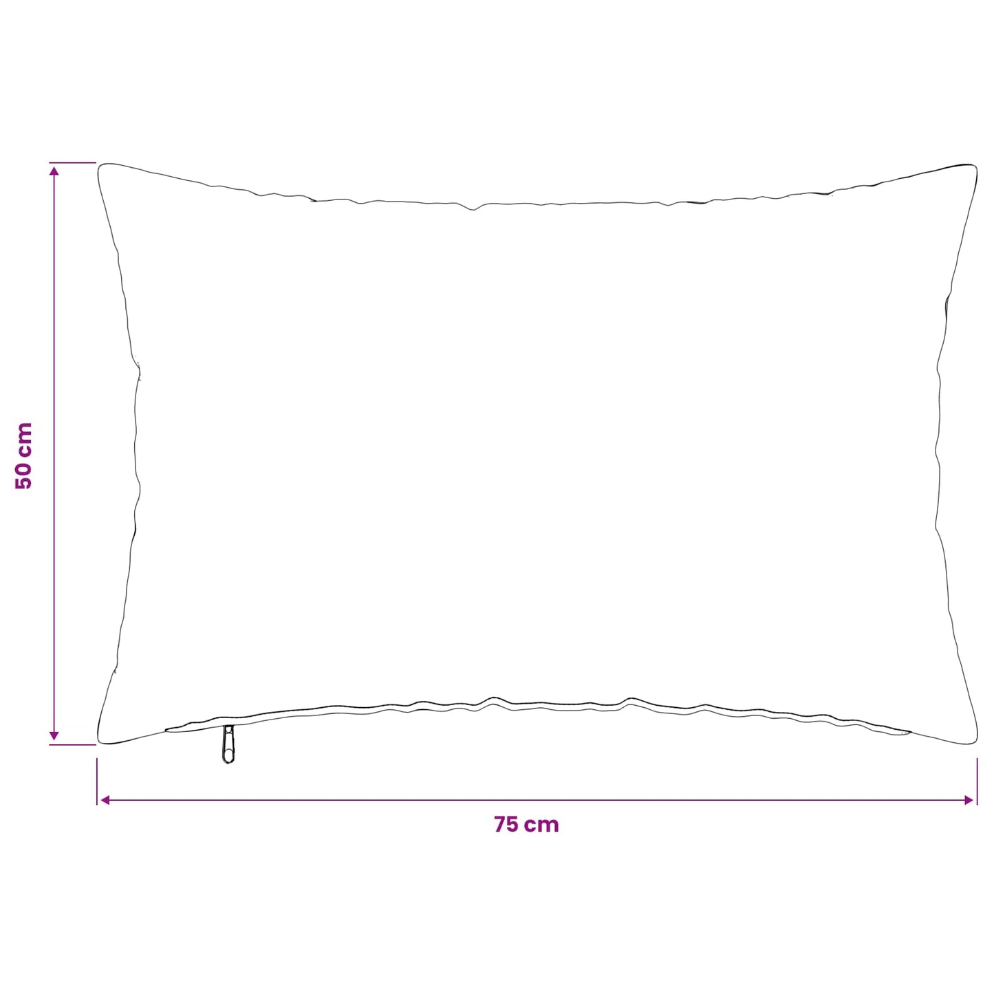 Cushion Cover 2 pcs HEERLEN Cream 50 x 75 cm Bouclé