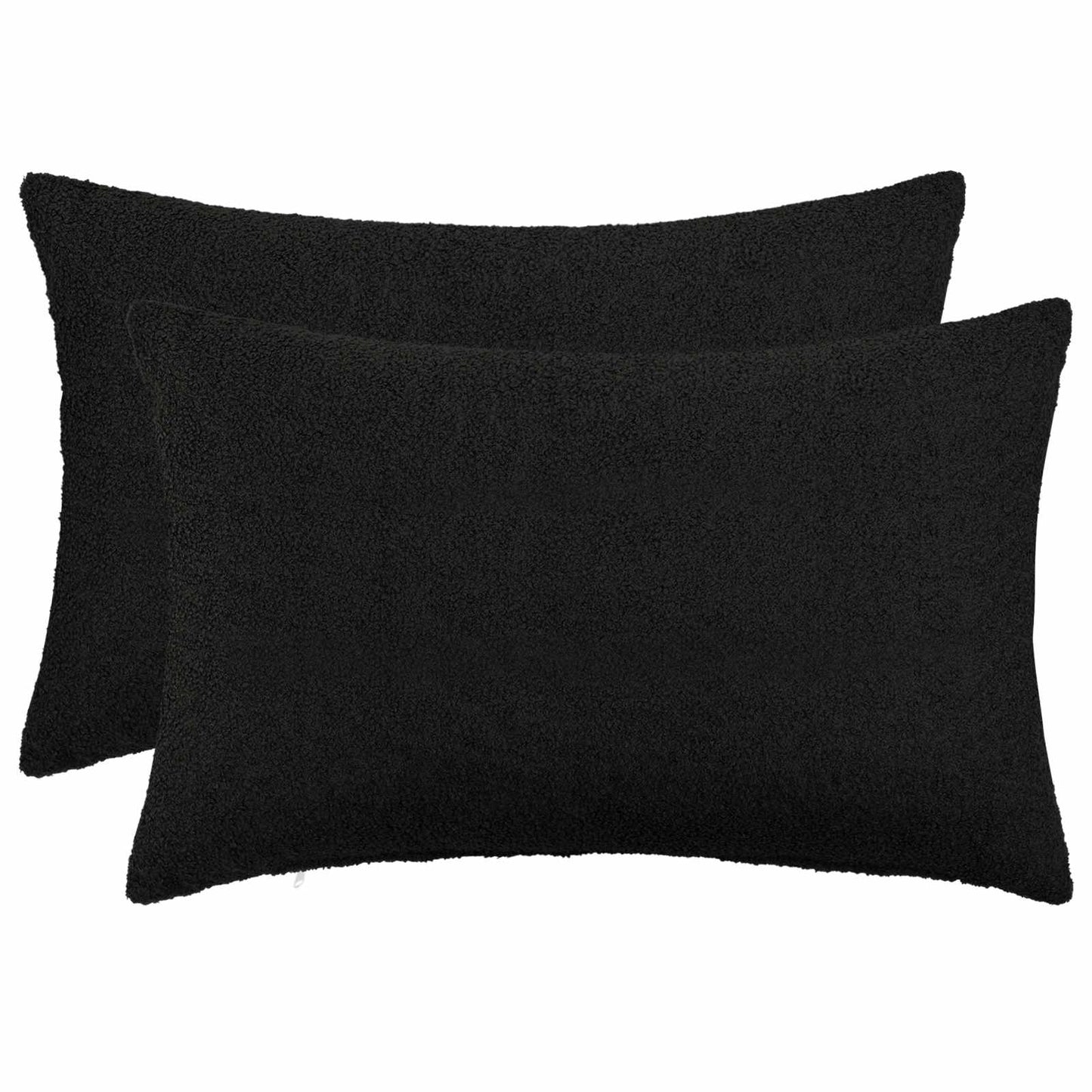 Cushion Cover 2 pcs HEERLEN Black 50 x 75 cm Bouclé