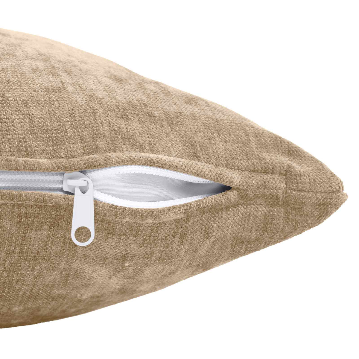 Cushion Cover 2 pcs HEERLEN Taupe 50 x 75 cm Chenille Fabric