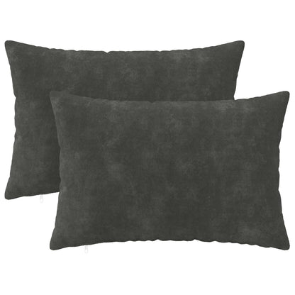 Cushion Cover 2 pcs HEERLEN Anthracite 50 x 75 cm