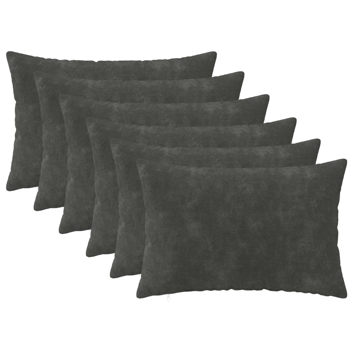 Cushion Cover 6 pcs HEERLEN Anthracite 50 x 75 cm