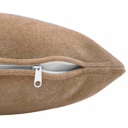 Cushion Cover 2 pcs HEERLEN Taupe 50 x 75 cm Microfiber Fleece