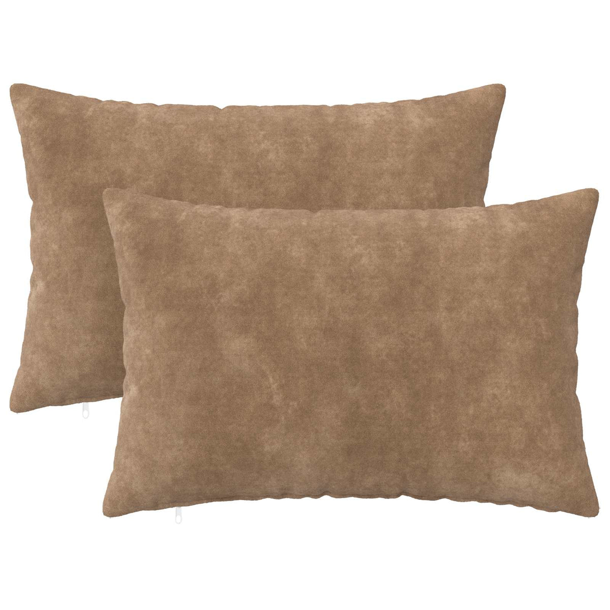 Cushion Cover 2 pcs HEERLEN Taupe 50 x 75 cm Microfiber Fleece