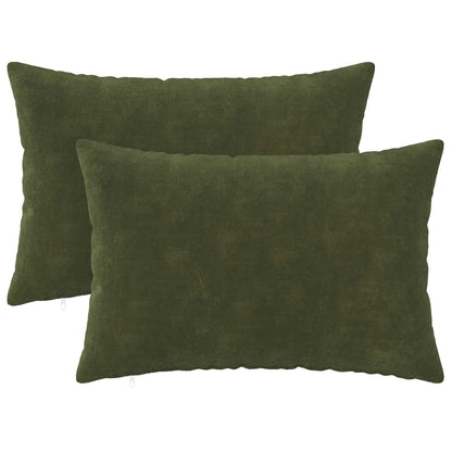 Cushion Cover 2 pcs HEERLEN Green 50 x 75 cm Microfiber Fleece