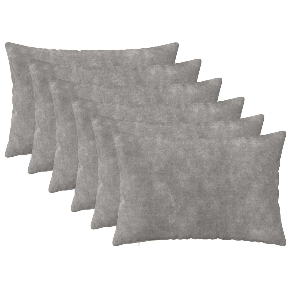Cushion Cover 6 pcs HEERLEN Light Grey 50 x 75 cm