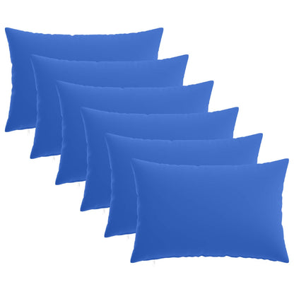 Cushion Cover 6 pcs HEERLEN Royal Blue 50 x 75 cm Polyester