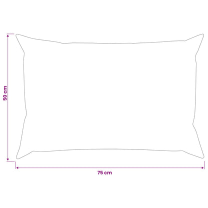 Cushion Cover 2 pcs HEERLEN Cream 50 x 75 cm Polyester