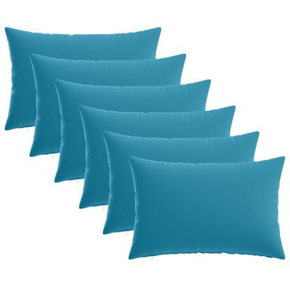 Cushion Cover 6 pcs HEERLEN Light Blue 50 x 75 cm Polyester