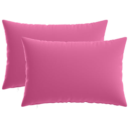 Cushion Cover 2 pcs HEERLEN Pink 50 x 75 cm Polyester
