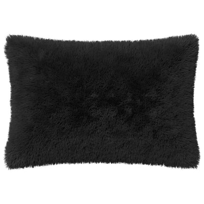 Cushion Cover 6 pcs HEERLEN Black 50 x 75 cm PV Fleece