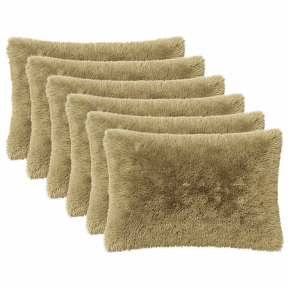 Cushion Cover 6 pcs HEERLEN Light Green 50 x 75 cm PV Fleece