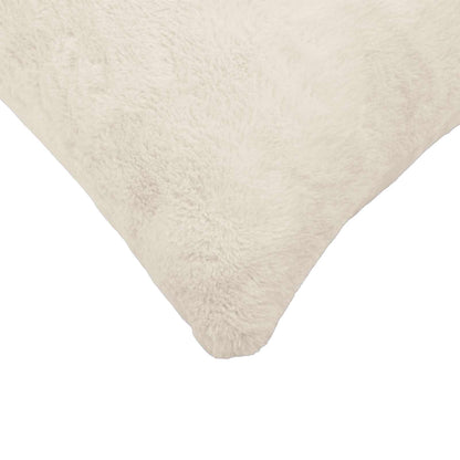 Cushion Cover 2 pcs HEERLEN White 50 x 75 cm Faux Rabbit Fur
