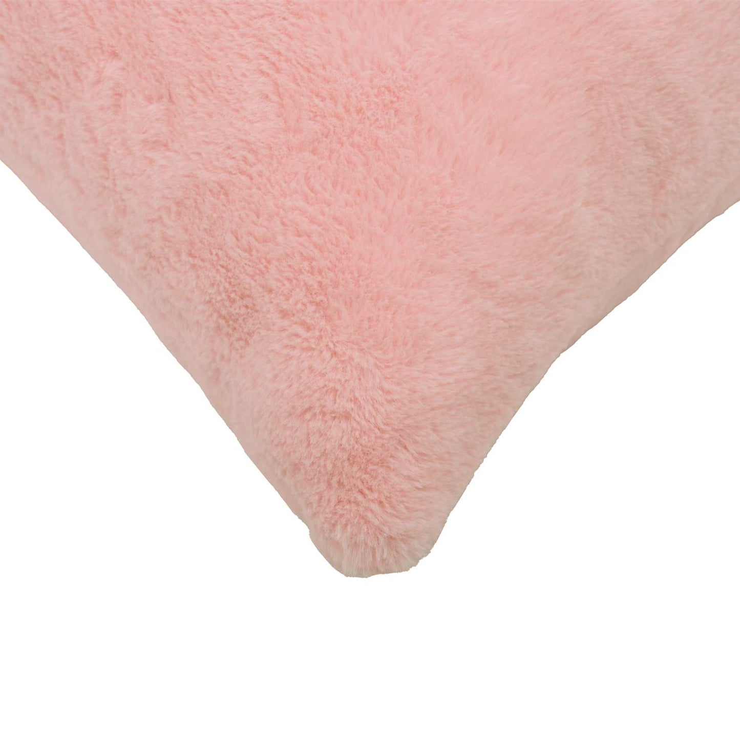 Cushion Cover 2 pcs HEERLEN Pink 50 x 75 cm Faux Rabbit Fur