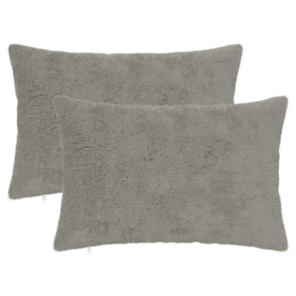 Cushion Cover 2 pcs HEERLEN Light Grey 50 x 75 cm