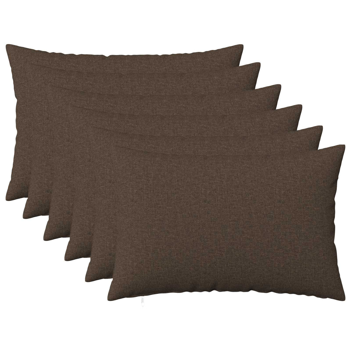 Cushion Cover 6 pcs HEERLEN Taupe 50 x 80 cm Fabric