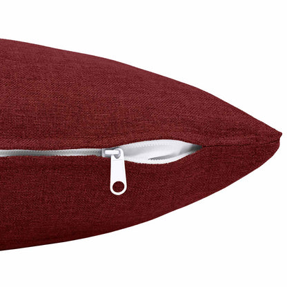 Cushion Cover 2 pcs HEERLEN Wine Red 50 x 80 cm Fabric