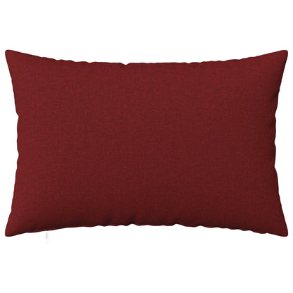 Cushion Cover 2 pcs HEERLEN Wine Red 50 x 80 cm Fabric