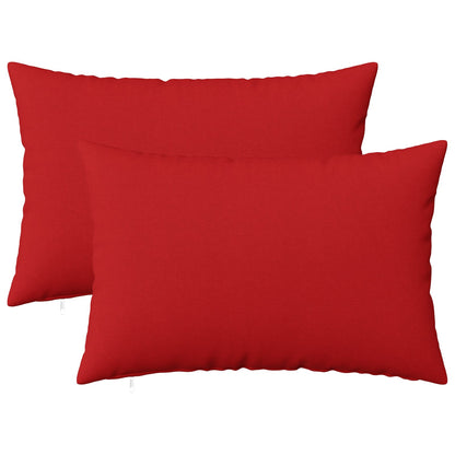 Cushion Cover 2 pcs HEERLEN Red 50 x 80 cm Fabric