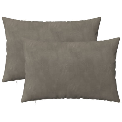 Cushion Cover 2 pcs HEERLEN Light Grey 50 x 80 cm Velvet