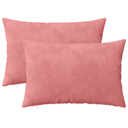 Cushion Cover 2 pcs HEERLEN Pink 50 x 80 cm Velvet
