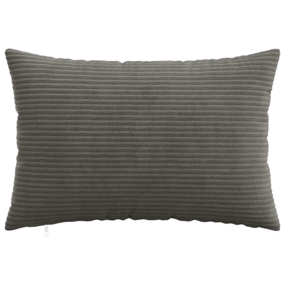 Cushion Cover 2 pcs HEERLEN Dark Grey 50 x 80 cm Corduroy