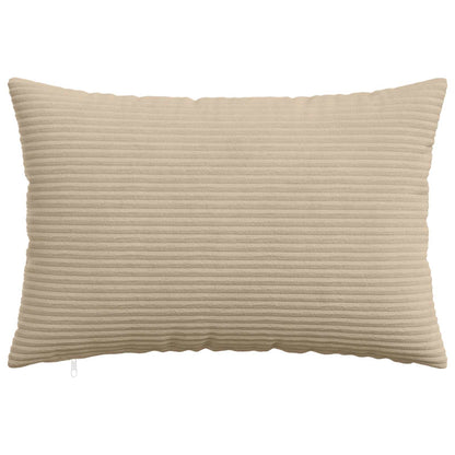 Cushion Cover 2 pcs HEERLEN Taupe 50 x 80 cm Corduroy
