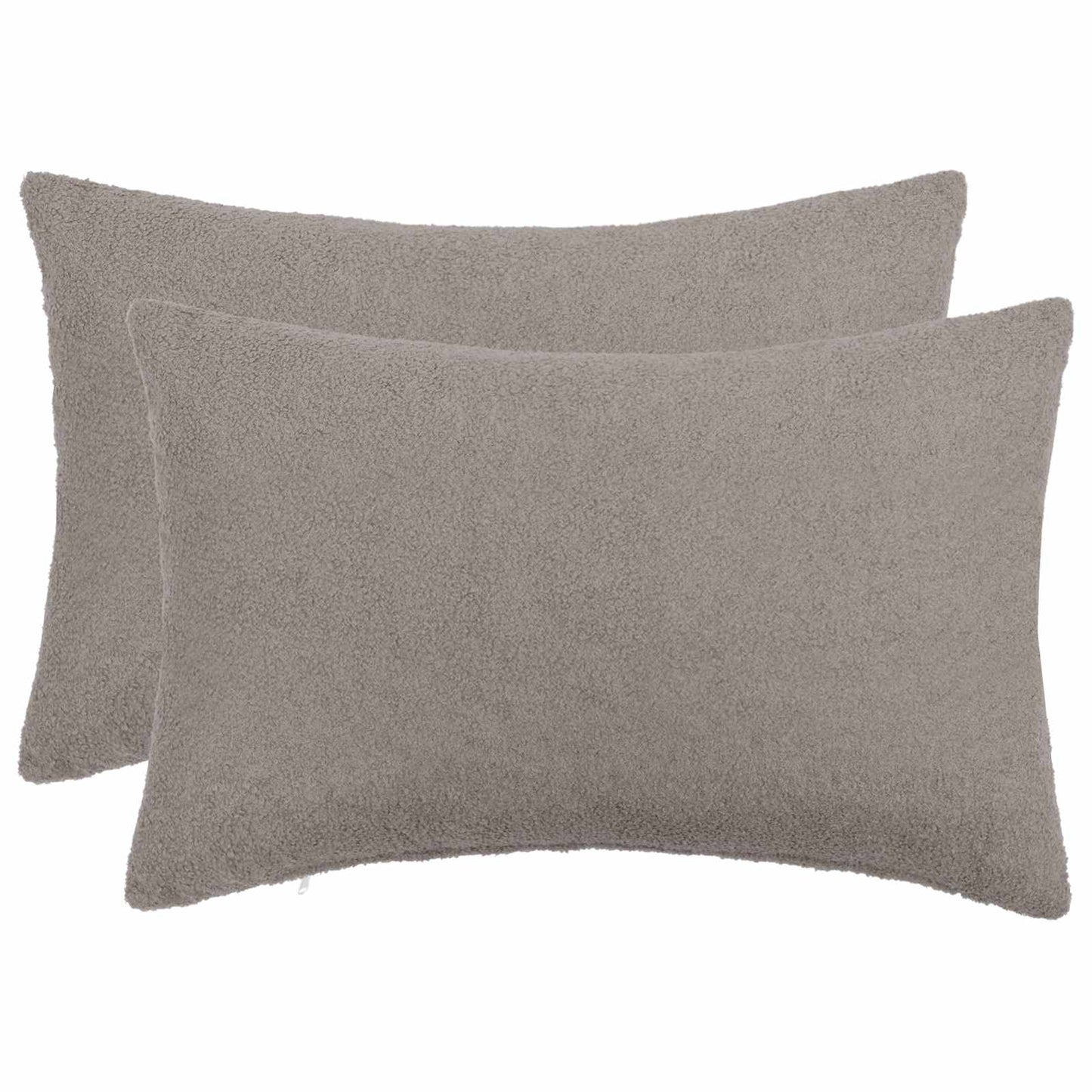 Cushion Cover 2 pcs HEERLEN Light Grey 50 x 80 cm Bouclé