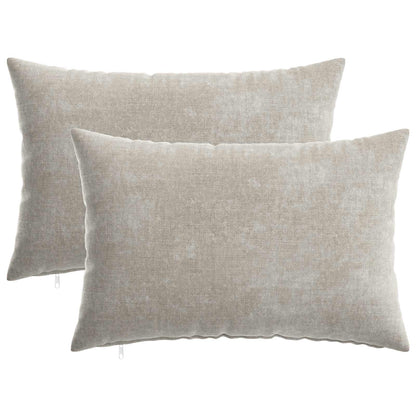 Cushion Cover 2 pcs HEERLEN Light Grey 50 x 80 cm