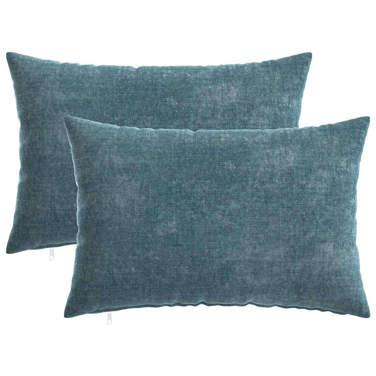 Cushion Cover 2 pcs HEERLEN Blue 50 x 80 cm Chenille Fabric