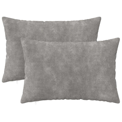 Cushion Cover 2 pcs HEERLEN Light Grey 50 x 80 cm