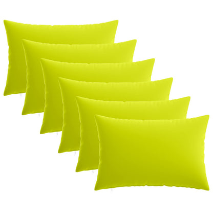 Cushion Cover 6 pcs HEERLEN Bright Green 50 x 80 cm Polyester