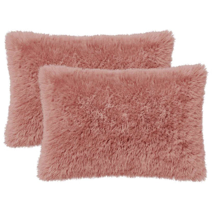 Cushion Cover 2 pcs HEERLEN Pink 50 x 80 cm PV Fleece