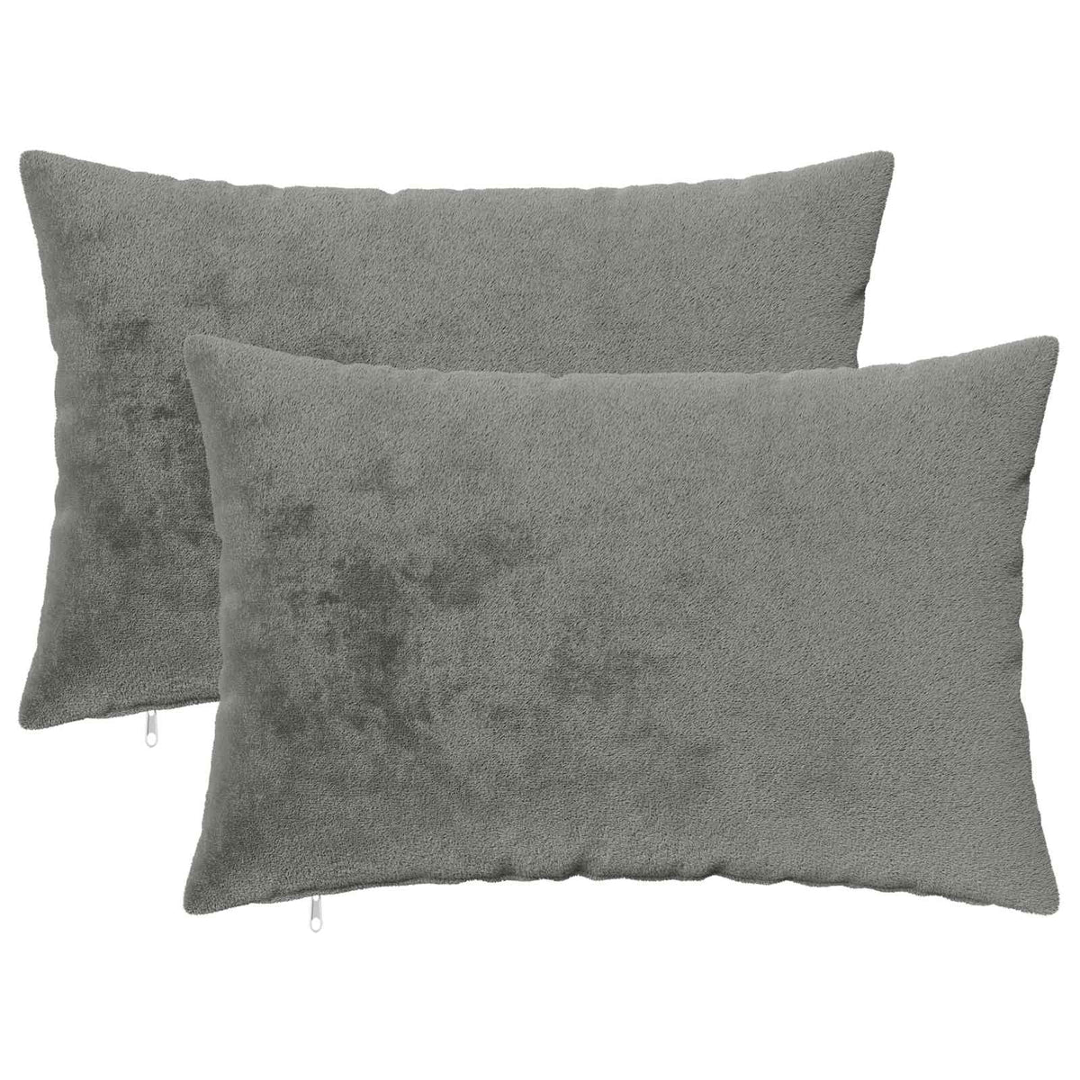 Cushion Cover 2 pcs HEERLEN Dark Grey 50 x 80 cm Flannel