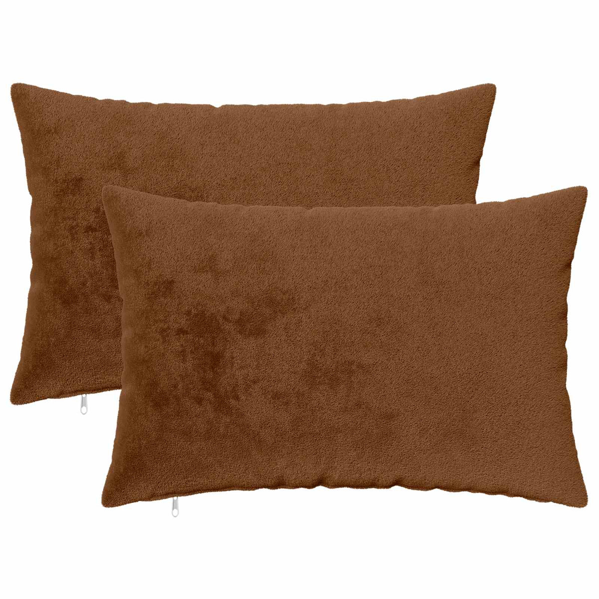 Cushion Cover 2 pcs HEERLEN Light Brown 50 x 80 cm Flannel