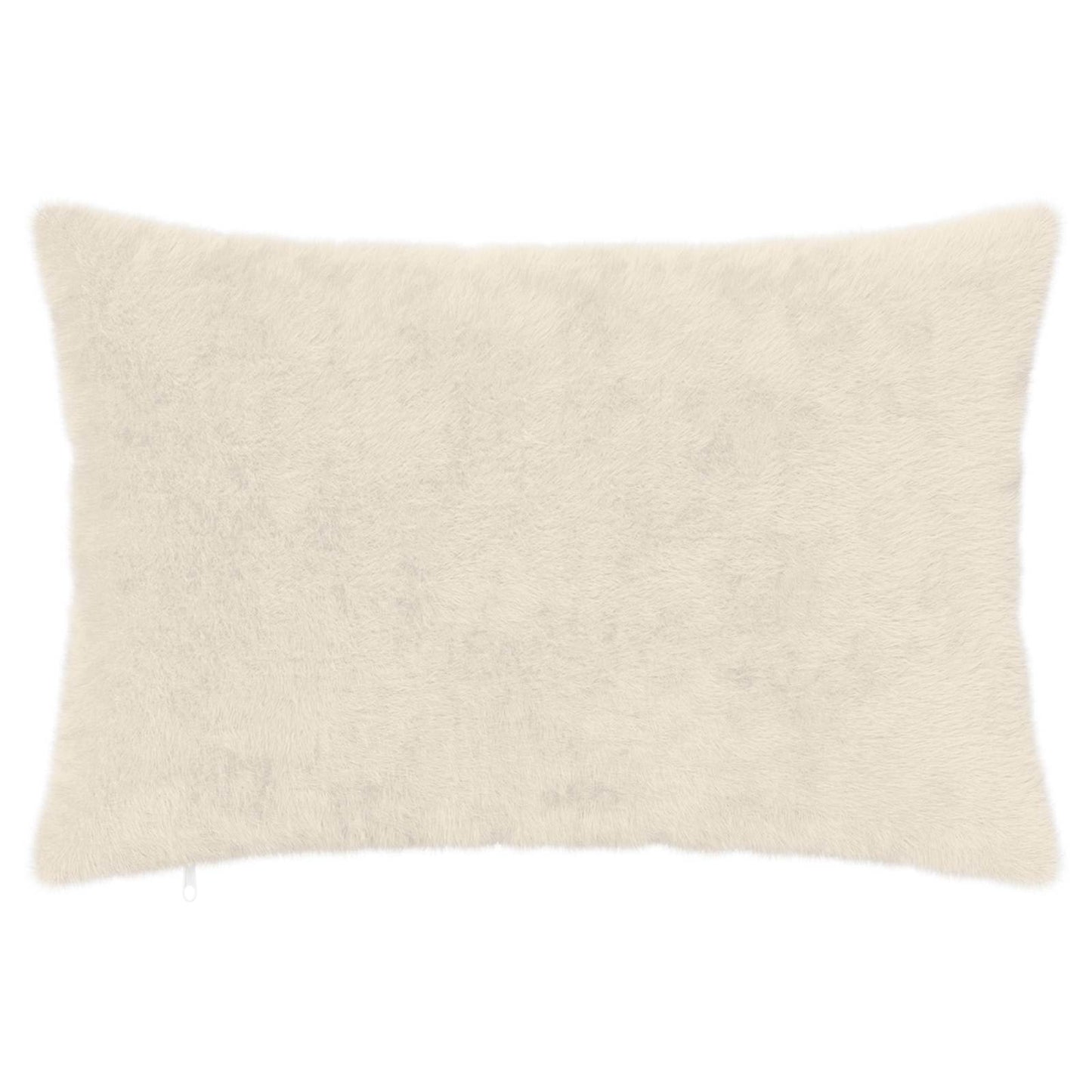 Cushion Cover 2 pcs HEERLEN White 50 x 80 cm Faux Rabbit Fur
