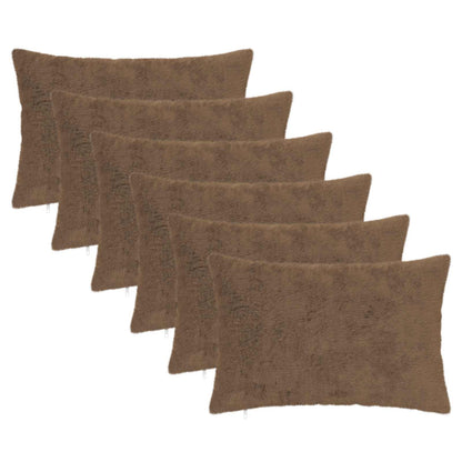Cushion Cover 6 pcs HEERLEN Light Brown 50 x 80 cm