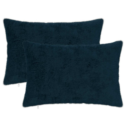 Cushion Cover 2 pcs HEERLEN Navy Blue 50 x 80 cm